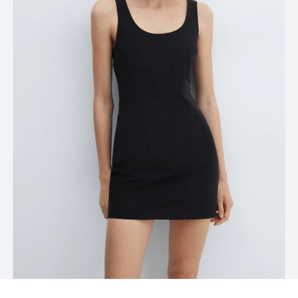 Mango Black Sleeveless Mini Dress